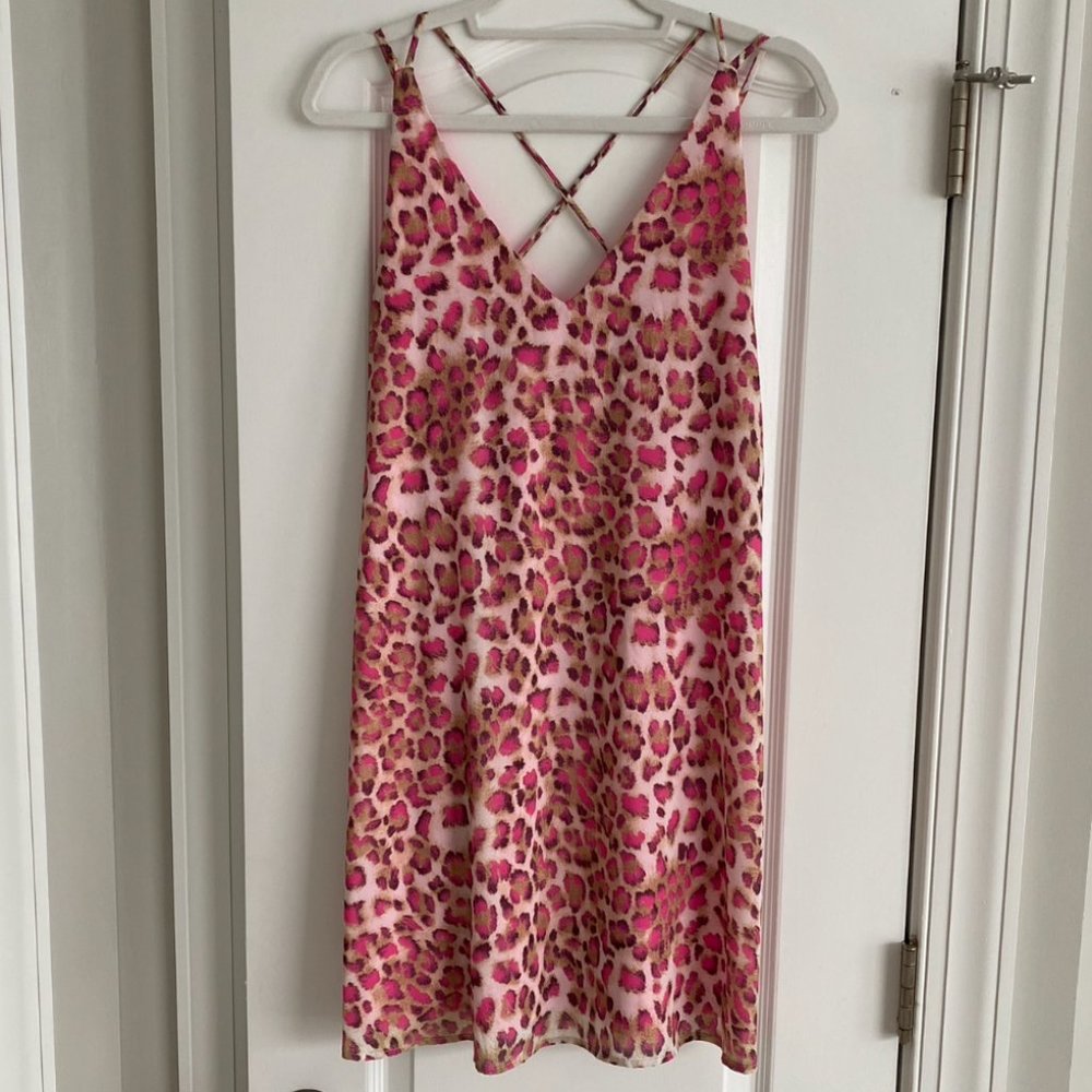 Adrienne Pink Cheetah print dress